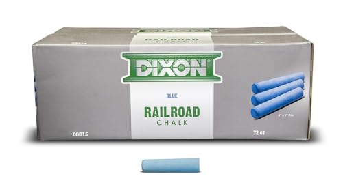 Dixon - 464-88815 Industrial Railroad Crayon Chalk with Tapered 4 x 1 Sticks Blue 72-Pack (88815)