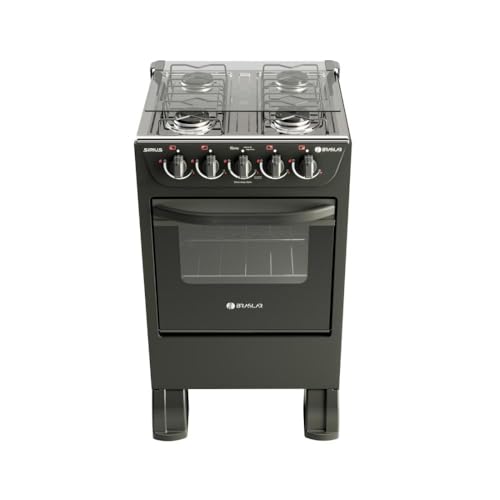 Fogão 4 Bocas a Gás Braslar New Sirius com Mesa Inox e Forno Easy-clean Preto