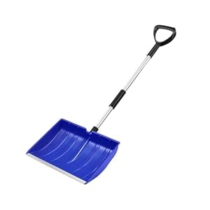 GardenPal Snow Shovel for Driveway Car Home Garage, PortableSnow Shovel with D-Grip Handle, Collapsible Snow Sand Mud Removal Tool, Large Capacity, Heavy Duty Metal Collapsible