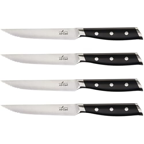 All-Clad Forged German Stainless Steel Steak Knife Set, 4 piece