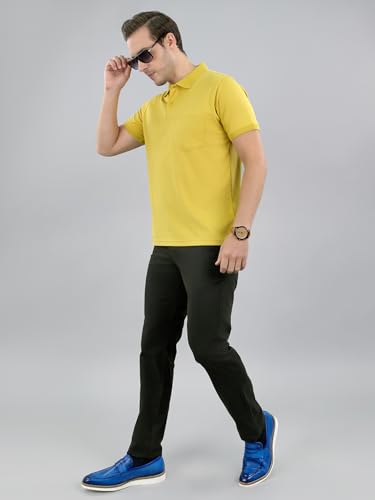 Image of Monte Carlo Mens Regular Fit Half Sleeve Solid Polo Neck T-Shirt (Pack of 1)