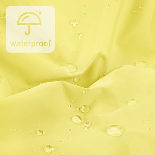 Reusable Shower Cap for Women, Large Waterproof Shower Bonnet Washable Elastic Band Bath Accessories Hair Hat for Long Hair, Braids(Bright Yellow)