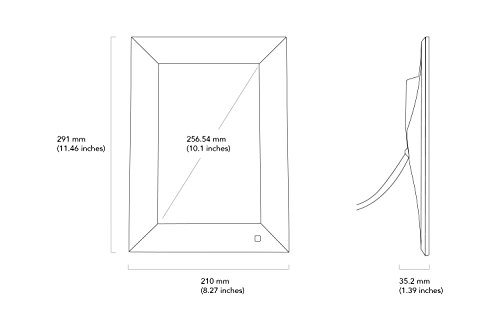 NIX Lux 10 Inch Digital Picture Frame With Brushed Silver Finish - HD Display, Auto-rotate, Motion Sensor and USB/SD Card Supported