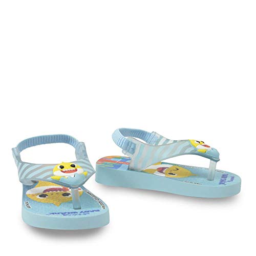 Chinelo Baby Shark, Ipanema Kids, Bebê Unissex, Azul/Amarelo, 20/21