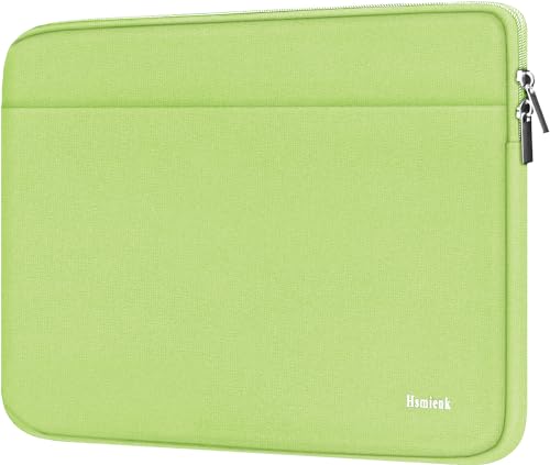 Image of Laptop Sleeve Case 15.6 inch, Shockproof Protective Notebook Cover with Accessory Pocket, Carrying Laptop Bag for HP, ASUS, Dell, Lenovo, Acer, Light Green
