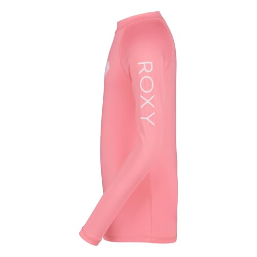 Image of Roxy Girls' Long Sleeve Whole Hearted Rashguard Shirt, UPF 50+ Sun Protection, Quick Dry