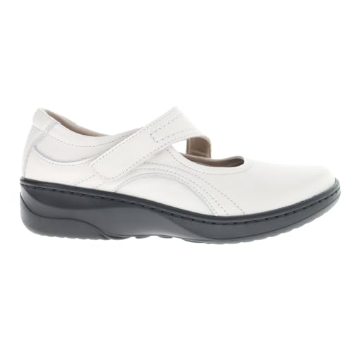 Image of Propet Womens Golda Mary Jane Slip On Flats Casual - White