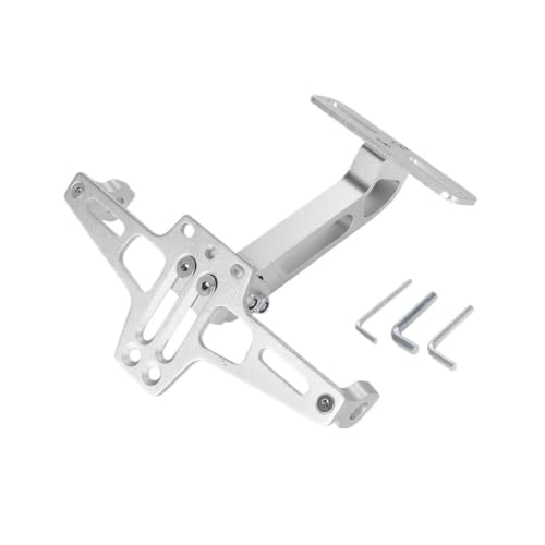 Support de plaque moto en alliage d'aluminium usiné Silver
