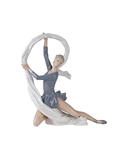 NAO Dancer with Veil. Porcelain Ballerina Figure.