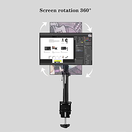 Soporte de brazo de escritorio único para monitor ajustable 13-32 de metal resistente negro 7