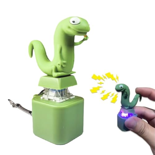 Lizard Keyring Sound Lizard Button Keychain Portable Anxiety Relief Keychain Button Fun Keyring with Colourful Lights Keyboard Fidget Stress Reliever with Unique Sound for adult