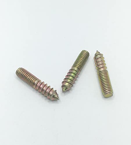 Image of Hanger Bolt M8x40 Double Headed Bolt Self-Tapping Screw for Furniture 10Pcs