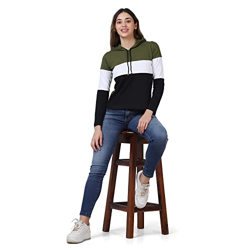 Image of Yes'No Women's Full Sleeve Cotton Hooded T-Shirt