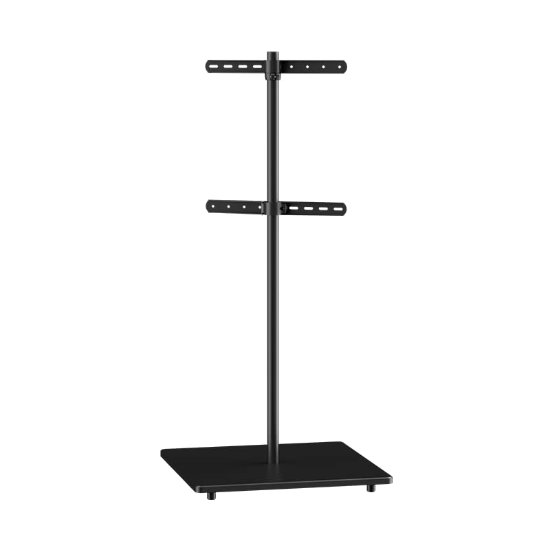 Atria TV Ständer Schwarz Bodenständer für 32–65 Zoll Fernseher, Höhenverstellbar mit Kabelmanagement, VESA 400x400, Stabiler Standfuß 35 kg, Modernes Design Fernseher Ständer