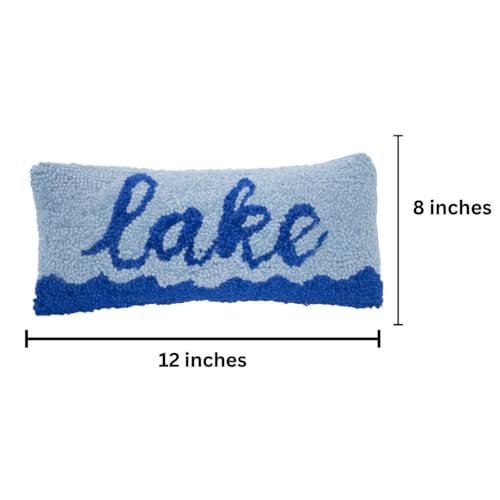Decorvo Blue Lake Nautical Beach Pillow - 12 x 5 inches Coastal Hook Throw Pillow for Couch or Dorm - Image 3
