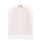 [POZEAL]衣類カバー 防塵カバー 吊るせる衣類用防虫カバー 加厚設計 防カビ 防水防潮 半透明で見やすい 洗える 使用可能 可能 収納省 梅雨時期 家族用 スーツ Tシャツ対応 5枚組 多サイズ