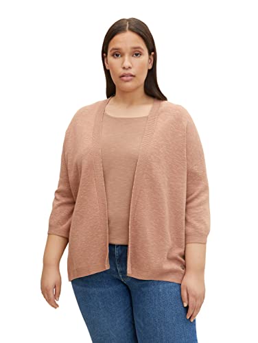 TOM TAILOR MY TRUE ME 1030143 Cardigan, 28721 - Soft Taupe Marron, 50 Femme Cover
