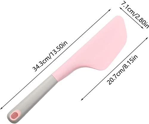 Image of Baskety Silicone Spatula Multipurpose Kitchen Baking Tool for Cake, Cream, Butter & Mixing - Heat-Resistant Silicone Utensil, Light Pink (Pack of 1)