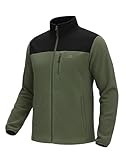 Pioneer Camp Fleece Jacket Men Full Zip Polar Lightweight Windproof Casual Soft Warm Outwear Outdoor Coat with Chest Pocket