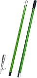 Katzowen 3/2 /1 M Long Portable Rescue Poles with Removable Stainless Steel Hook, ﻿ Green Push Pole for Boat, Life Raft/Boat/Yacht/Motorboat/Pool Water Salvage Tools(2m/6.5ft)