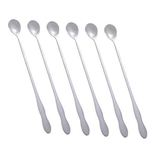 PRETYZOOM Stainless Steel Bar Spoon Set Long Handle Stirring Spoons for Cocktail Coffee