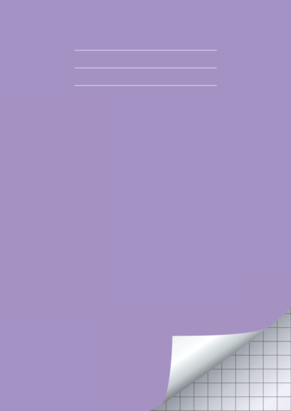 Graph Paper Notebook A4, School Maths Exercise Book: 10mm (1cm) Squared Paper for Mathematics , Graph, Writing Pad A4, 100 Pages Quad Ruled Purple