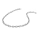 JEAN RACHEL JEWELRY Men’s Solid 925 Sterling Silver Hammered Cable Chain Necklace - Heavy Oxidized Links - Antique Finish