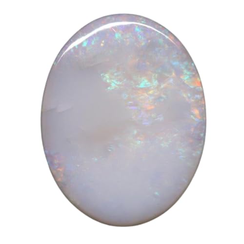 Opale blanche naturelle 2,45 ratti, gemme de feu ovale pour bijoux