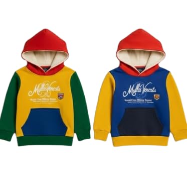 oops Warm Fleece Hoodies with Fur | Mustard & Royal Blue | Cozy Winter Outerwear for Men & Women-picture-14