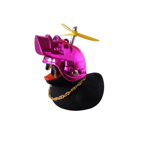 アヒル型 自転車用ベル ヘリコプター 漫画 アヒル 竹いかだ ヘルメット かわいいバイクベル ゴム製 アヒルを絞りだけで音を出す 漫画 アヒルの車の置物 小さな黄色いアヒルのプロペラヘルメット垂直壊れた風アヒルの子装飾 柔らかい 心癒し かっこいい 騎乗パ