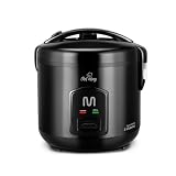 Panela Elétrica de Arroz 5 Xícaras 1L com Função de Manter Aquecido e Bandeja à Vapor, 220V 400W Preto Multi - GO004