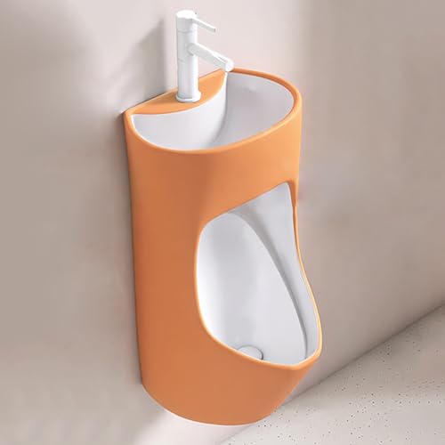 壁掛け式小便器、洗面台と蛇口付き、セラミック小便器、防臭スプラッシュ男性用大人用