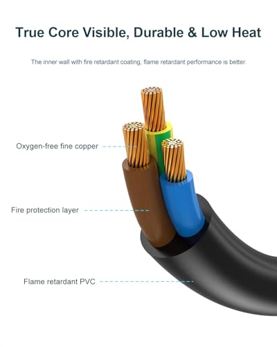 Image of Amplifier AC Power Cord for ION Bluetooth Speakers, Guitar Amps