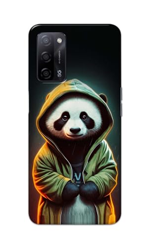 Image of Printed Hard Back Cover Case for Oppo A55 5G | Oppo A53s 5G | Oppo A54s Back Cover (Cartoon Panda) -1111