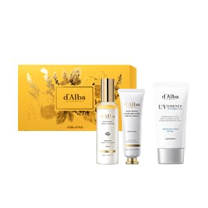 dalba Piedmont White Truffle Vegan Gift Set, First Aromatic Spray Serum and Hand Serum&Cream & Essence Sunscreen