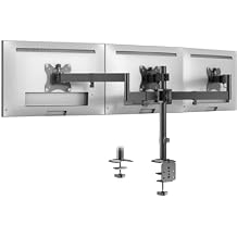 Triple Monitor Mount,3 Monitor Desk Mount Fits 13-27 inch Screens,Triple Monitor Sty Adjustable with Cable Management,22 lbs Weight Capacity per Arm,VESA 75/100mm