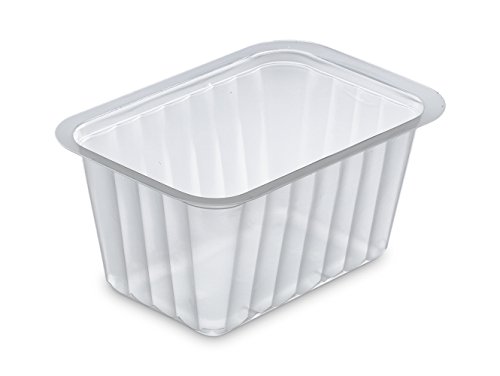 GUILLIN - ALPHACEL CL500TPE SACHET DE 100 Barquette Scellable 500cc, Polypropylène, Transparent, 13,7 x 9,6 x 6,6 cm