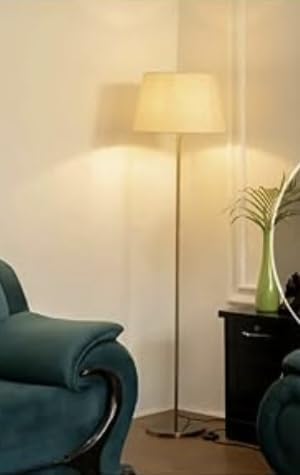 Modern Floor Lamp for Living Room – 5Ft Tall Standing Lamp with Fabric Shade, Elegant Metal Base, Stylish Interior Light for Bedroom, Office, Hotel, Corner Décor and Ambient Home Lighting (Pack of 1)-image-46