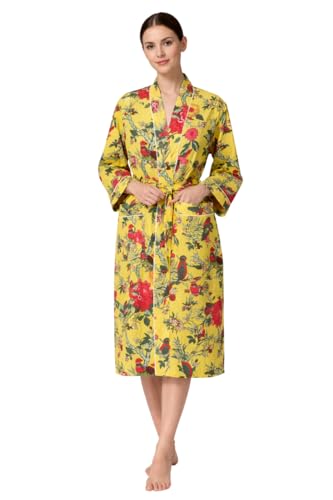 Image of Cotton Women Stylish Printed Kimono, Bath Robe,Night Wear Suit,Swim Wear, Night Dress, Beach Wear