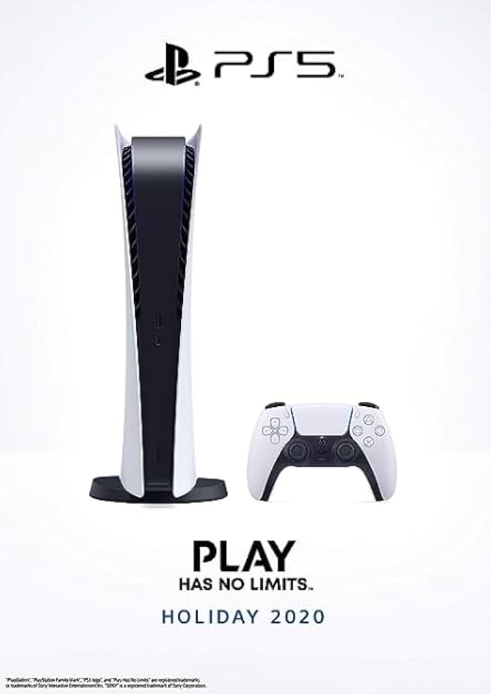 Sony PlayStation 5 Console with Wireless Controller, Middle