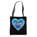 Eva Pink Name Heart Love Woman Girl Friend Butterfly Tote Bag