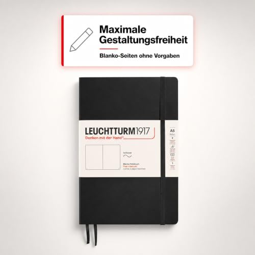 Leuchtturm1917 318651 Carnet medium A5 Couverture souple 121 pages numérotées Noir – vue 4
