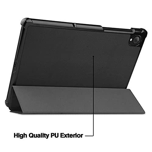 INSOLKIDON Compatible with Lenovo Tab K10 Case 10.3" 2021 (TB-X6C6) Tablet Case Leather Back Cover Protective Case Ultra Slim Bumper Full Body Protection Bracket Case (Red) - Image 4