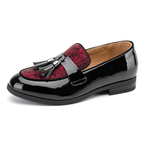 JITAI Boys Slip-On Leather Loafers - Luxury Dress, Casual & Tuxedo Shoes for Boys