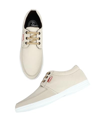 Image of Le Greem Men's Casual Lace-Up Shoes | Lightweight Synthetic Upper | Stylish & Comfortable Sneakers with Anti-Slip Sole - Black