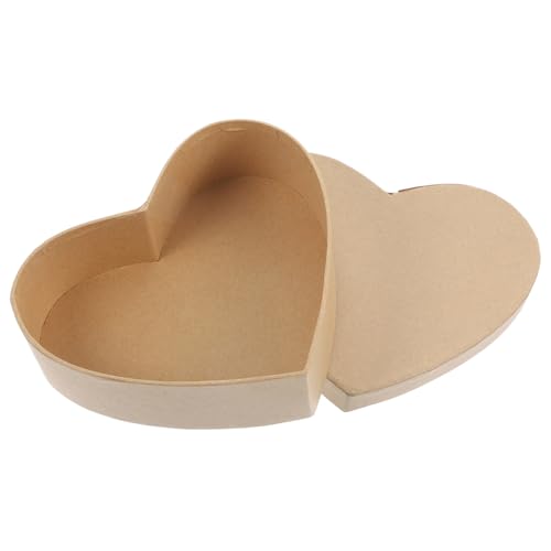 BEBEMOKO Heart Shaped Flower Box Kraft Paper Material Sturdy Sturdy Long Lasting Storage