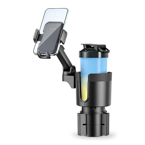 Support de téléphone pour voiture 2 en 1 et porte-gobelet universel stable 360°