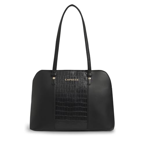 Image of Caprese Visalia Tote Medium Bag for Women with Multi-Compartment, Comfortable Straps & Zip Closure | Ideal for 16 inch Laptop Bag | Stylish,Durable Design for Work,Travel, Shopping & Daily Use