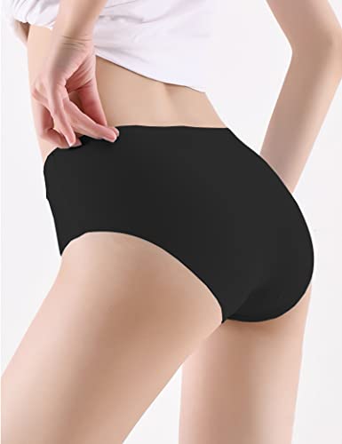 Kiench Teen Girls Seamless Underwear Women No Show Stretch Bikini Panties 6-Pack3