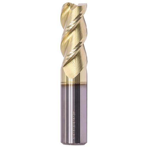 Image of High Performance 45 Helix Solid Carbide 3 /4 inch x 1-3 /4 inch x 4 inch End Mill for Aluminum - ZRN Coated, 3 Flute, 3 /4 inch Cutting and Shank Diameter, 1-3 /4 inch Length of Cut, 4 inch Overall Length, Square End
